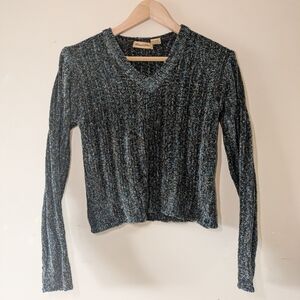 Blue Asphalt Black and Blue Long Sleeve Top